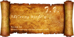 Tárczy Virág névjegykártya